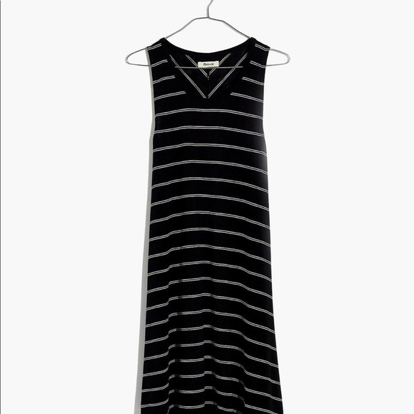 Madewell Highpoint Tank Dress in Hosta Stripe black/white size XS - Picture 7 of 8